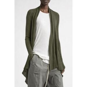 Rick Owens Wool Wrap Cardigan green M